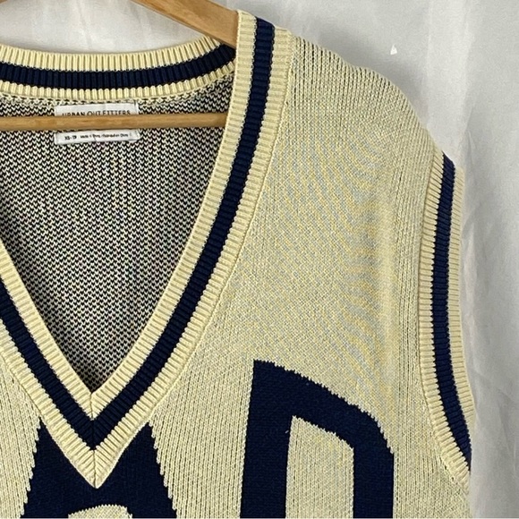 Urban Outfitters Knit Sweater Vest Tunic RAD College High Low Hem Size XS - Picture 7 of 16